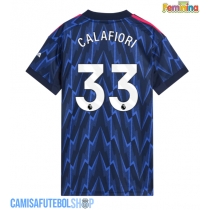 Camisa de time de futebol Arsenal Riccardo Calafiori #33 Replicas 2º Equipamento Feminina 2025-26 Manga Curta